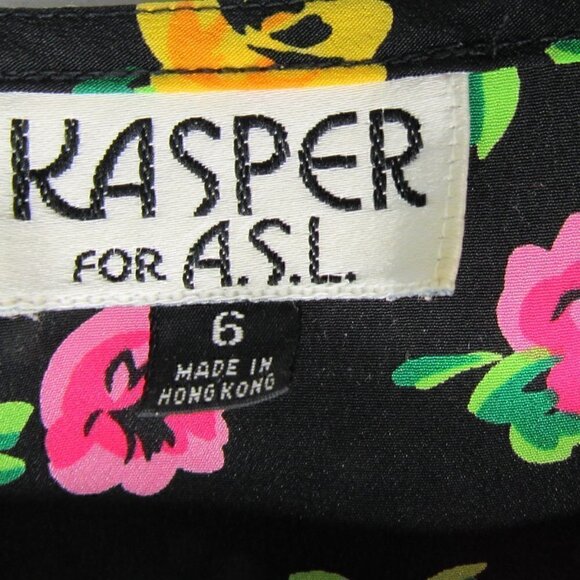 Kasper for ASL Vintage floral Blouse - Size 6 - Picture 3 of 5